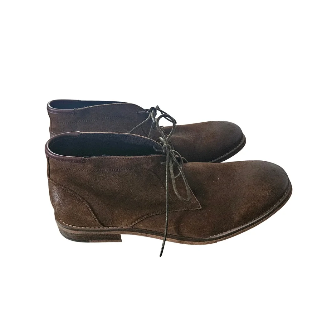Kenneth Cole New York Men's Techni-Cole Suede Chukka Desert Boots Brown 10M